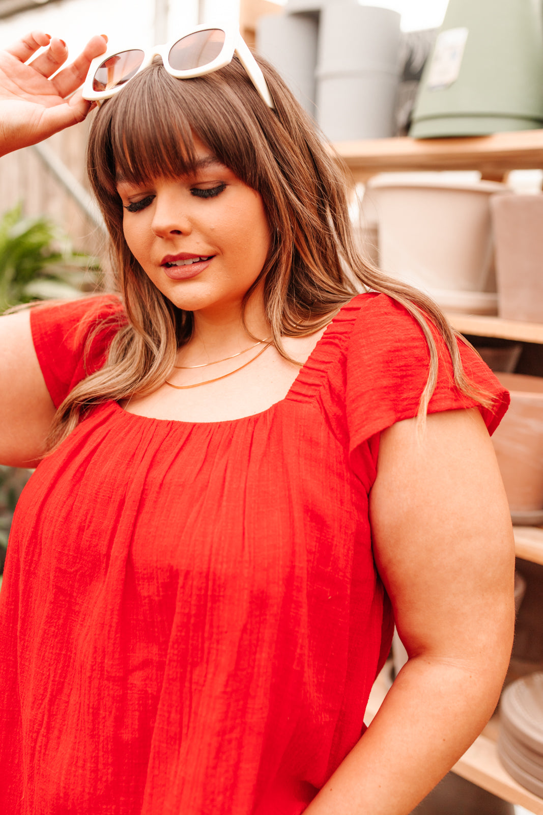 Back of My Mind Top in Red