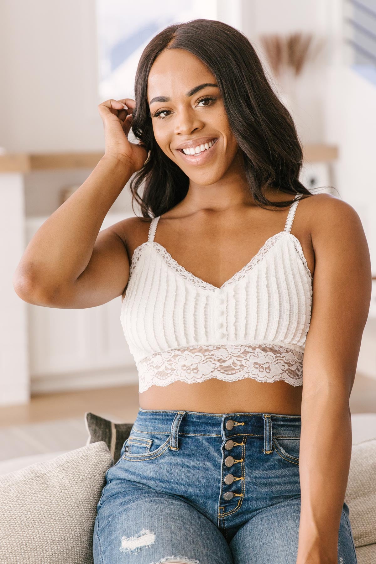 Back to the Light Bralette in White