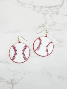 PREORDER: Acrylic Sports Dangle Earrings in Assorted Styles