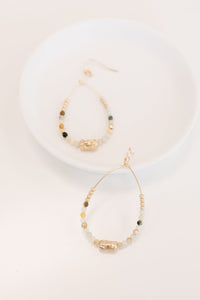 Beaded Nugget Earrings