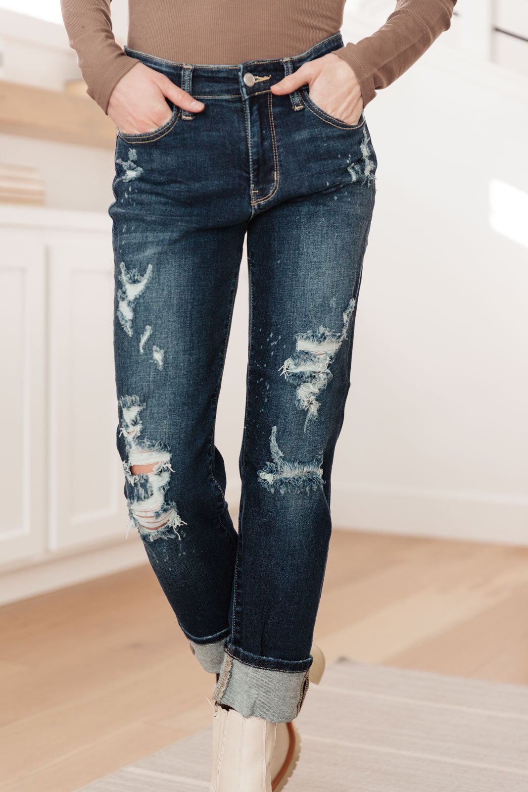 Bleach Splash Boyfriend Jeans