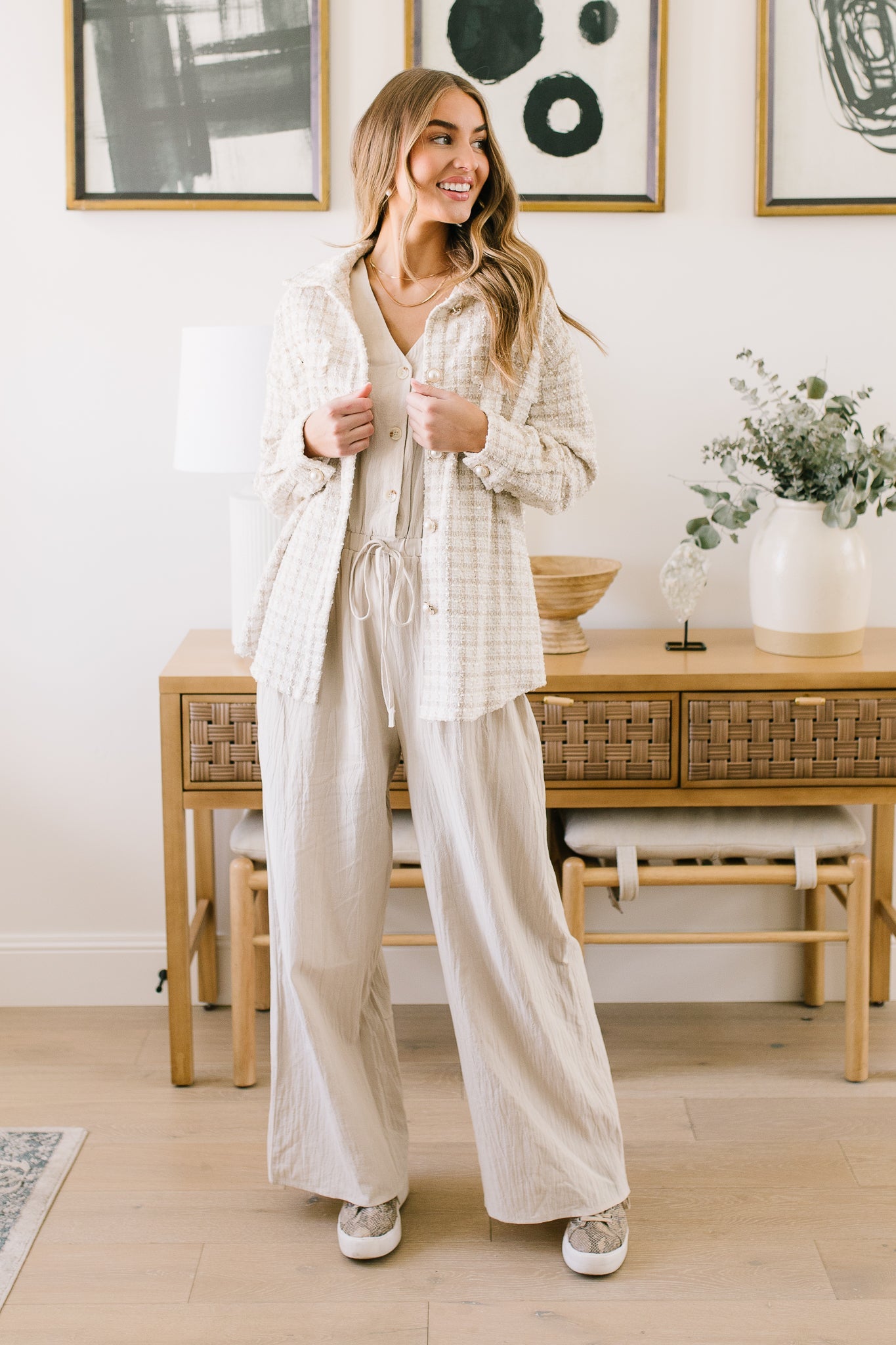 Boardwalk Jumpsuit in Cream