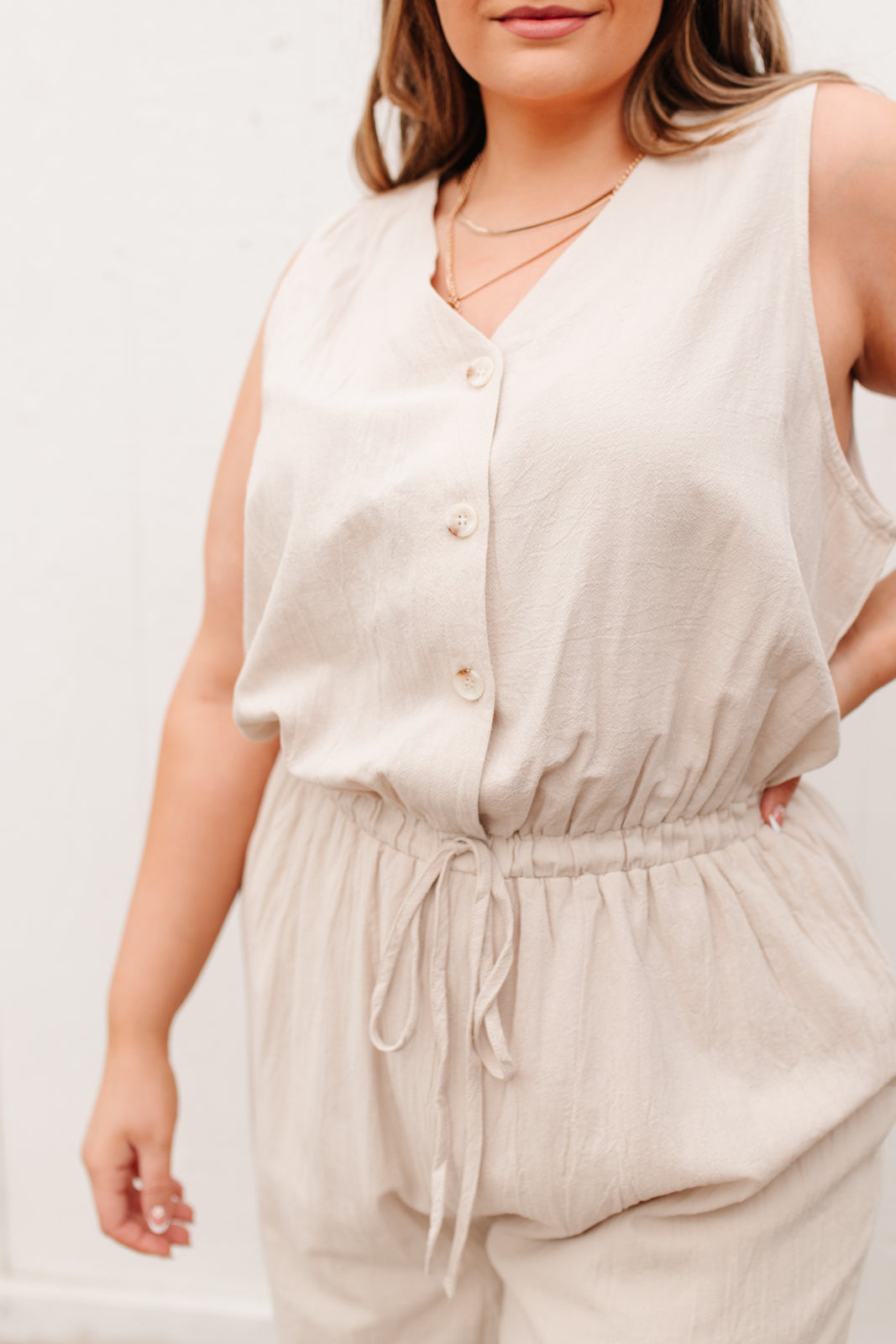 Boardwalk Jumpsuit in Cream