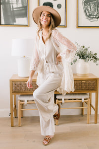 Boardwalk Jumpsuit in Cream