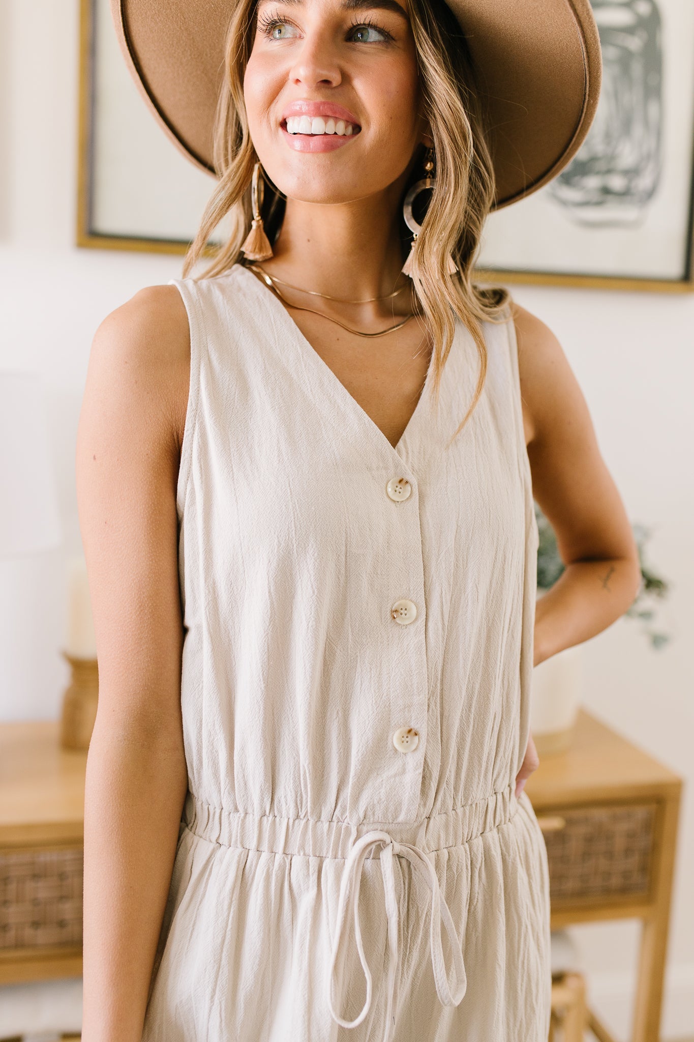 Boardwalk Jumpsuit in Cream