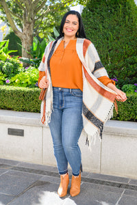 Bop To The Top Puff Sleeve Blouse In Caramel