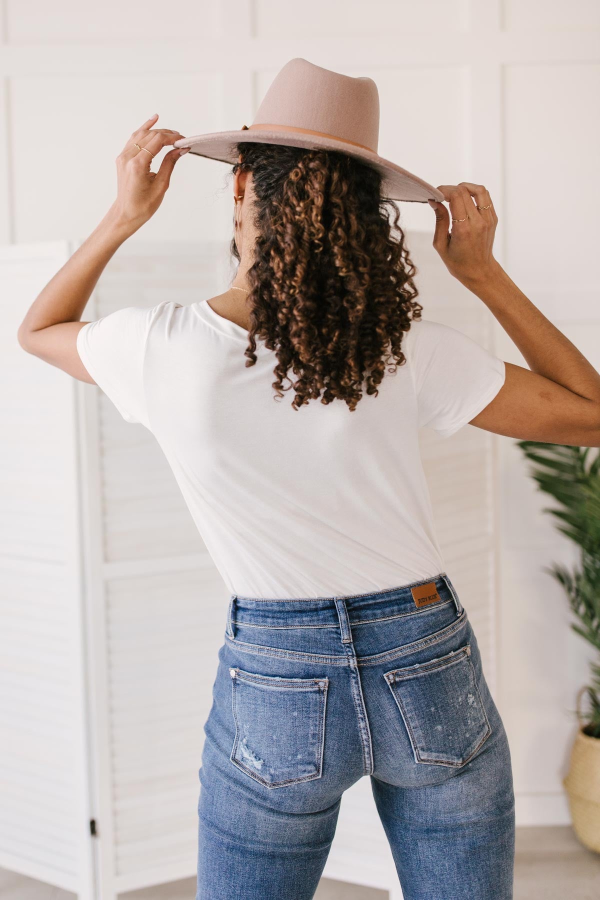 Boyfriend Fit Bodysuit in White