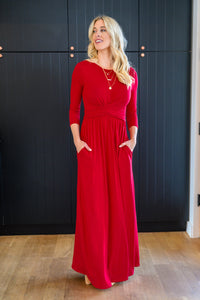 Bri Maxi Dress in Burgundy