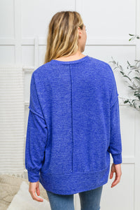 Brushed Soft Sweater In Blue