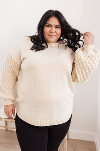 Bubbly B Sweater In Ivory