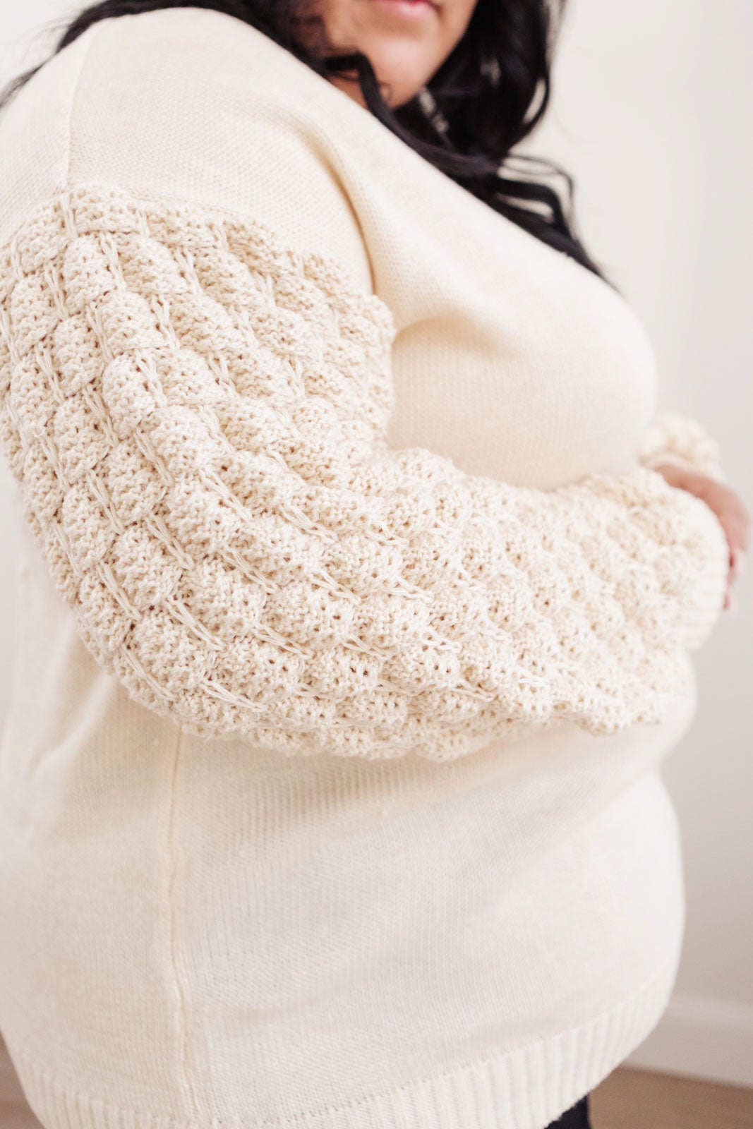 Bubbly B Sweater In Ivory