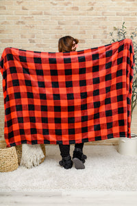 Buffalo Plaid Blanket In Red & Black