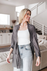 Chantal Cardigan In Slate