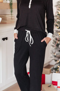 DOORBUSTER Classic & Cozy Pajama Bottoms in Black