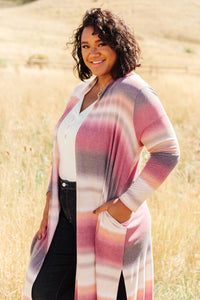 Country Roads Cardigan in Magenta