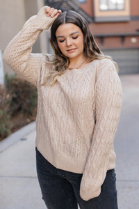 Cozy Cropped Sweater in Oatmeal