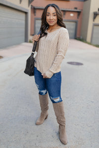 Cozy Cropped Sweater in Oatmeal