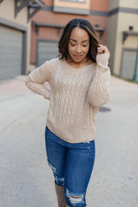 Cozy Cropped Sweater in Oatmeal