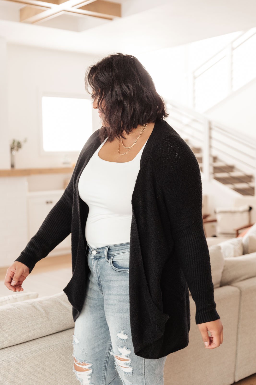 Cozy Nights Cardigan in Black