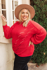 Cozy Casual Sweater in Lipstick