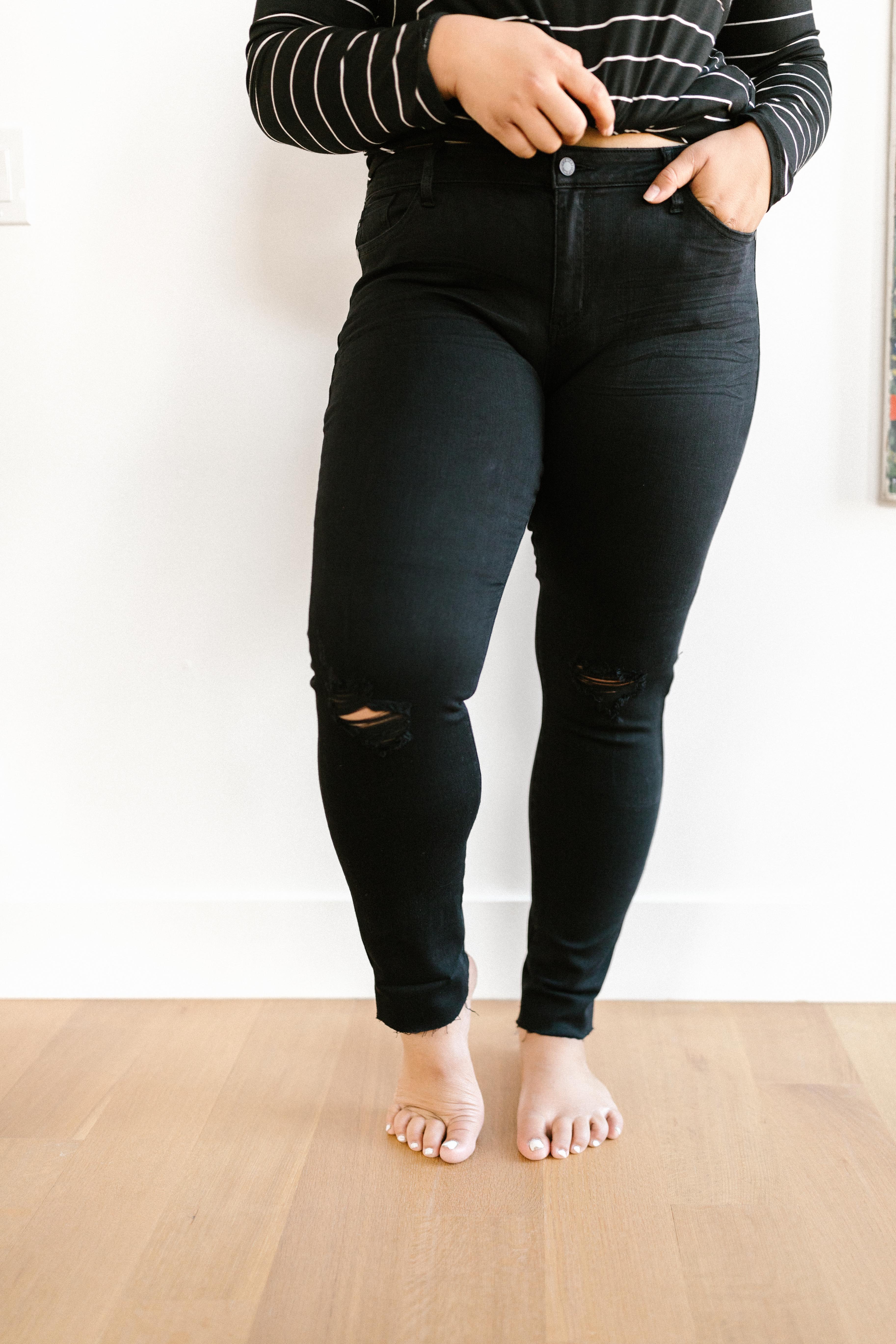 Devastatingly Dark Black Jeans