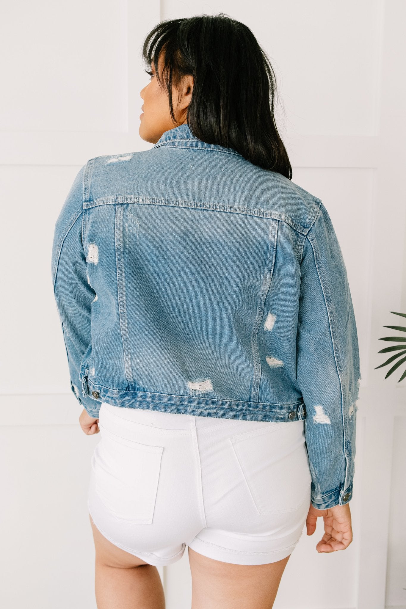 Distressed Vibes Denim Jacket