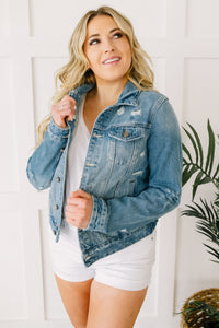 Distressed Vibes Denim Jacket