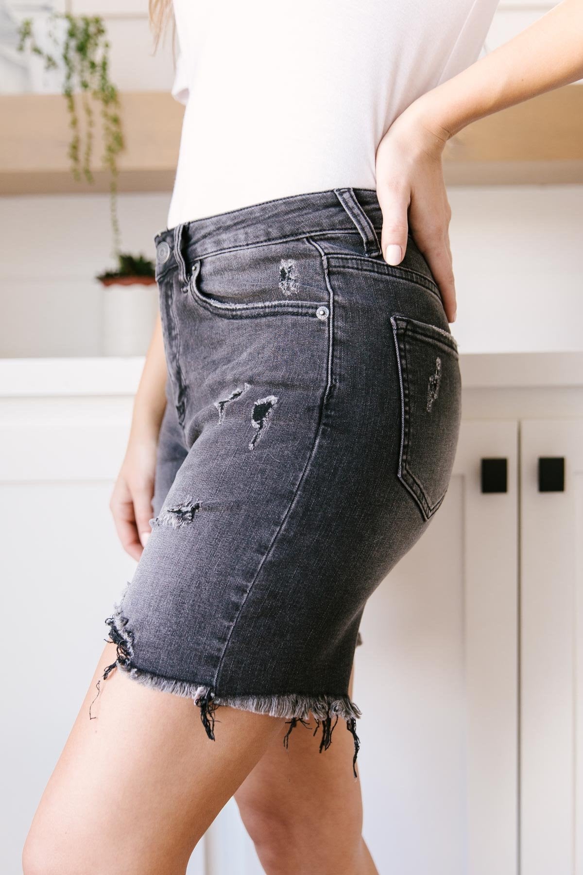 Distressed and Destroyed Denim Shorts