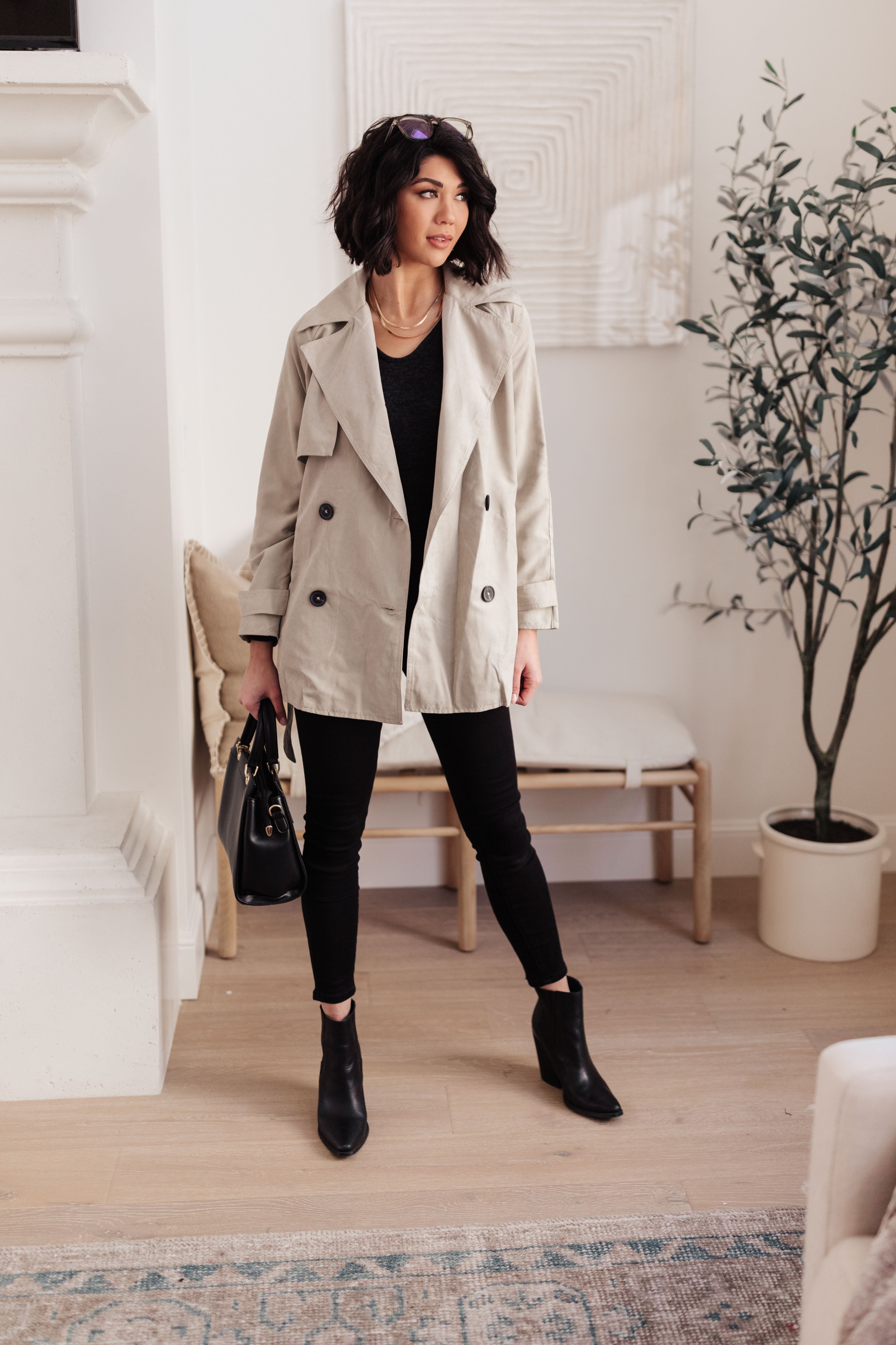 Double Agent Short Trench Coat