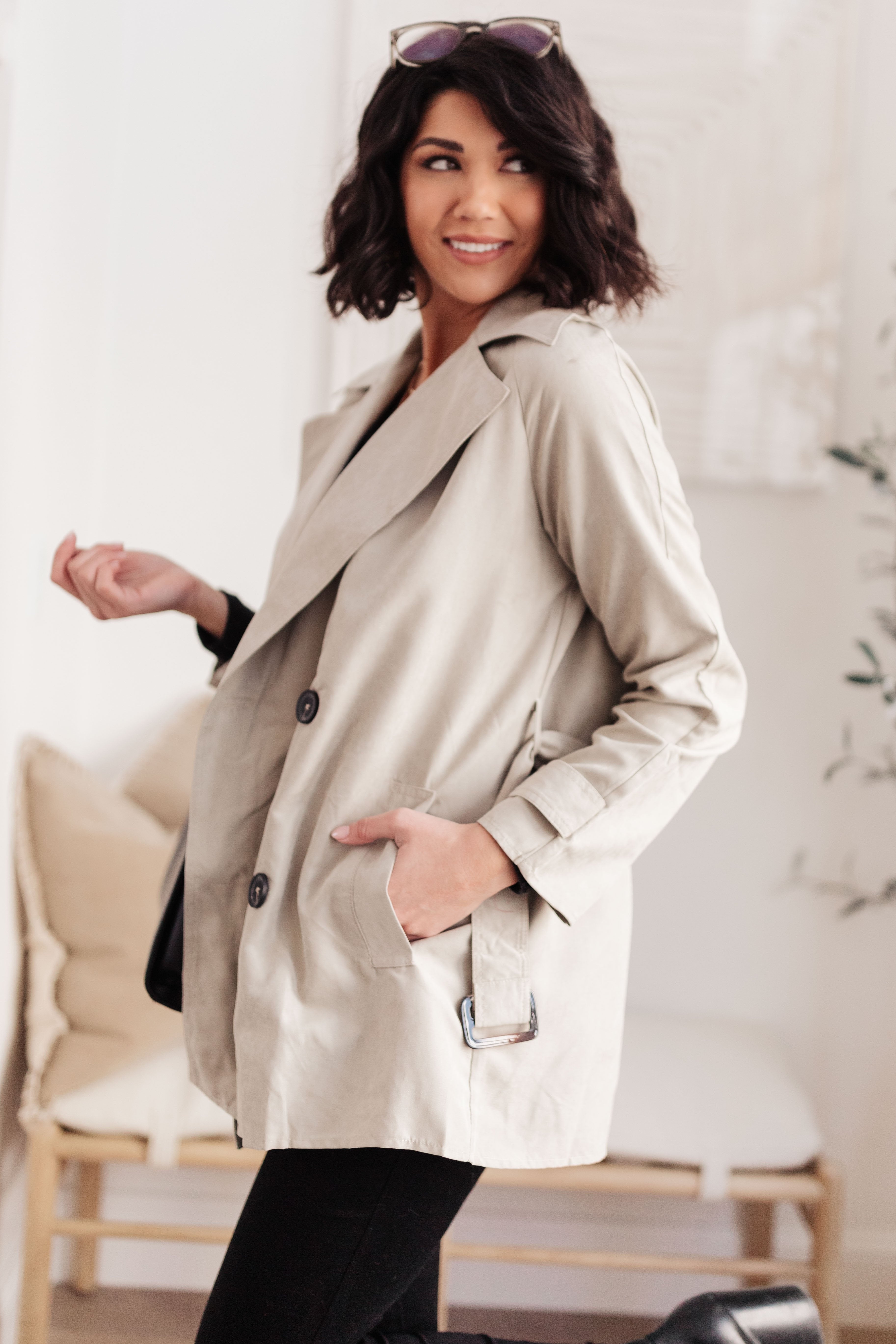 Double Agent Short Trench Coat