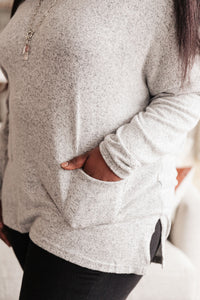 Emi Pocket Sweater In Gray