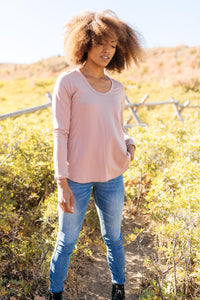 Every Girl's Favorite Basic Top in Mauve