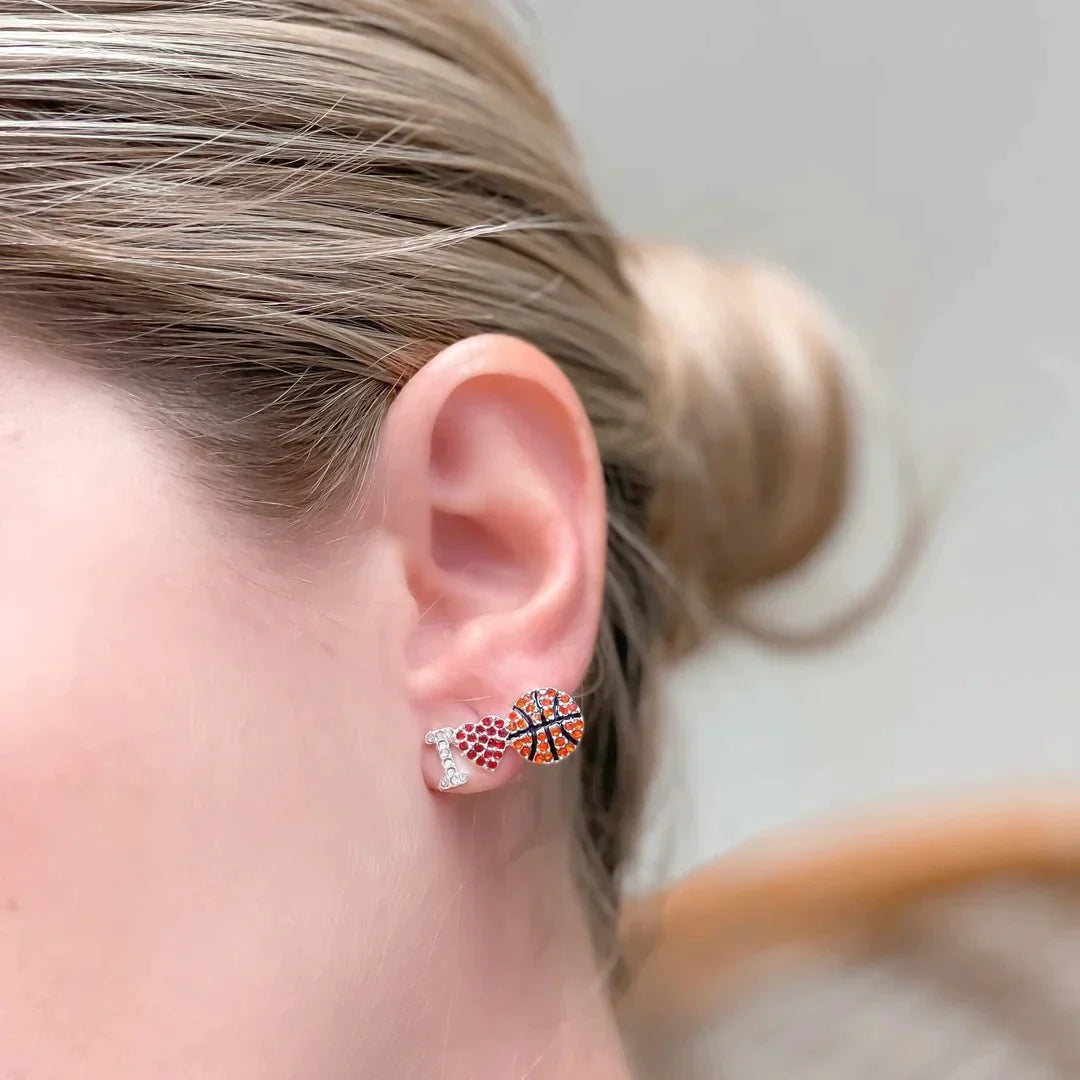 PREORDER: Love Sports Rhinestone Stud Earrings in Assorted Styles