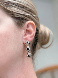 PREORDER: Sporty Rhinestone Trio Dangle Earrings in Assorted Styles