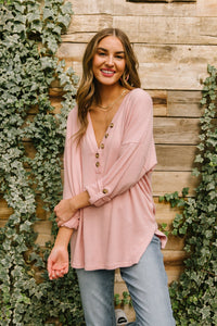 Feeling Cozy Top in Pink