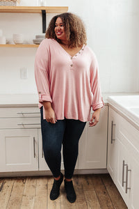 Feeling Cozy Top in Pink