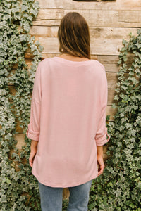 Feeling Cozy Top in Pink