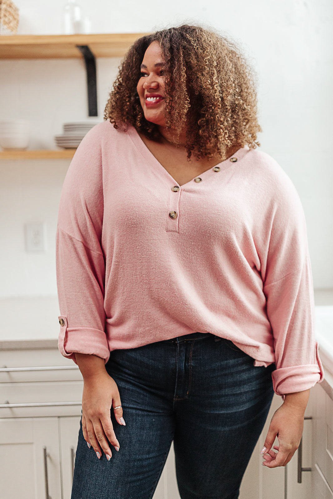 Feeling Cozy Top in Pink