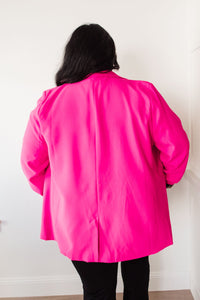 Fierce and Chic Blazer in Hot Pink