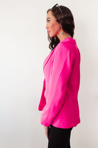 Fierce and Chic Blazer in Hot Pink