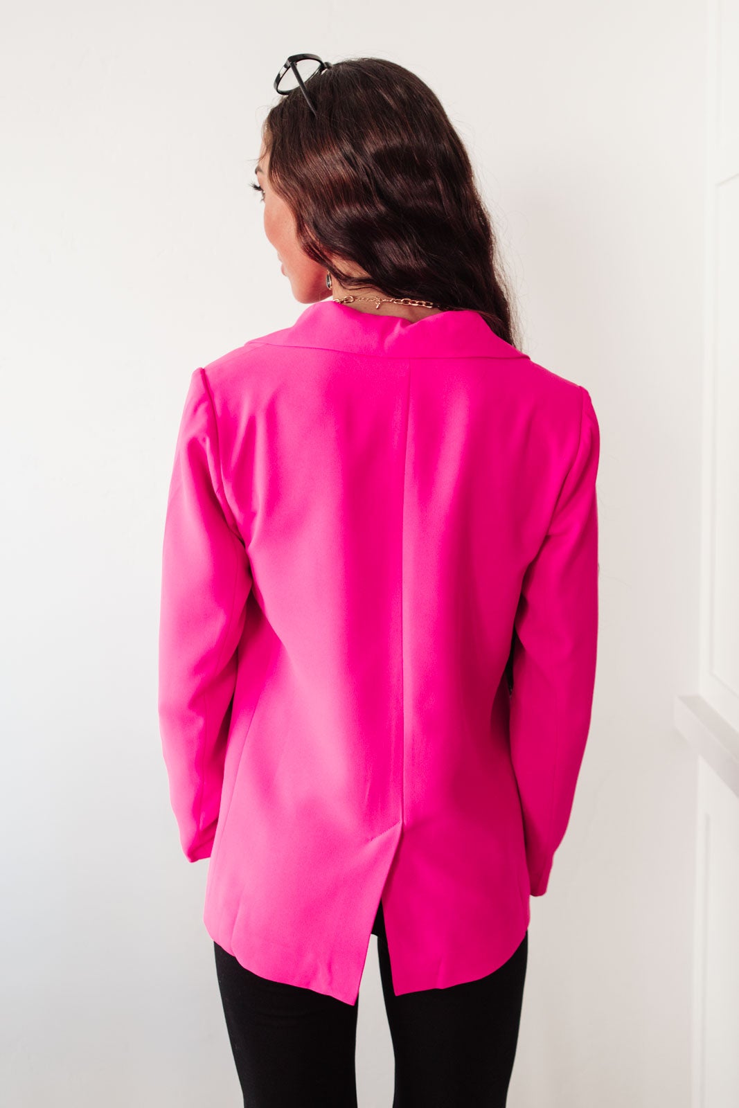 Fierce and Chic Blazer in Hot Pink