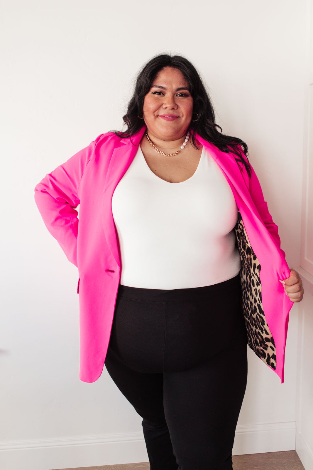 Fierce and Chic Blazer in Hot Pink