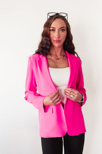 Fierce and Chic Blazer in Hot Pink