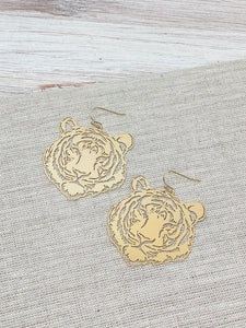 PREORDER: Filigree Tiger Dangle Earrings in Two Colors