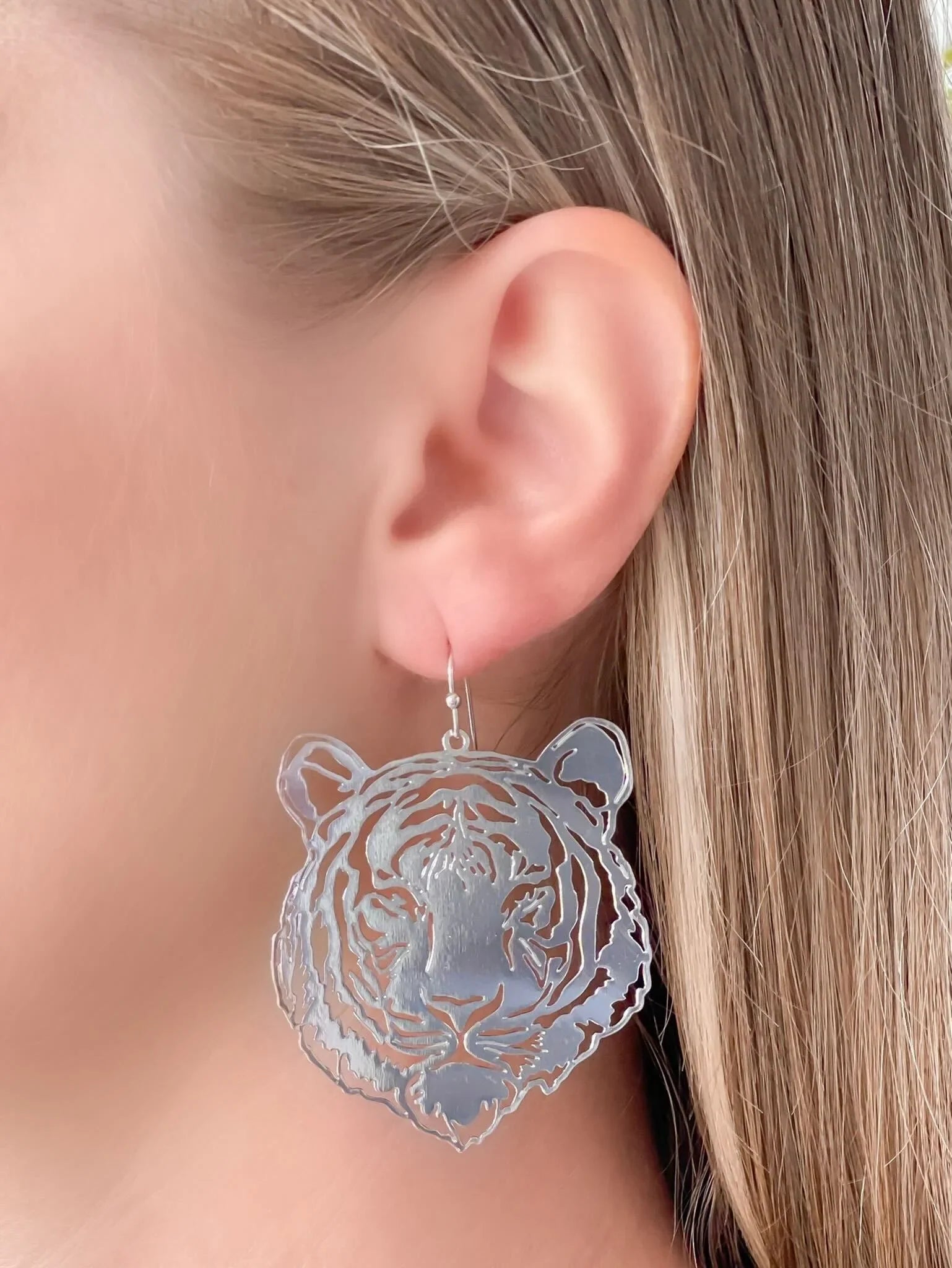 PREORDER: Filigree Tiger Dangle Earrings in Two Colors