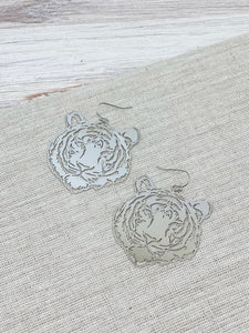 PREORDER: Filigree Tiger Dangle Earrings in Two Colors