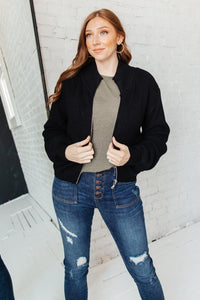 Fireside Zip Up Jacket in Black