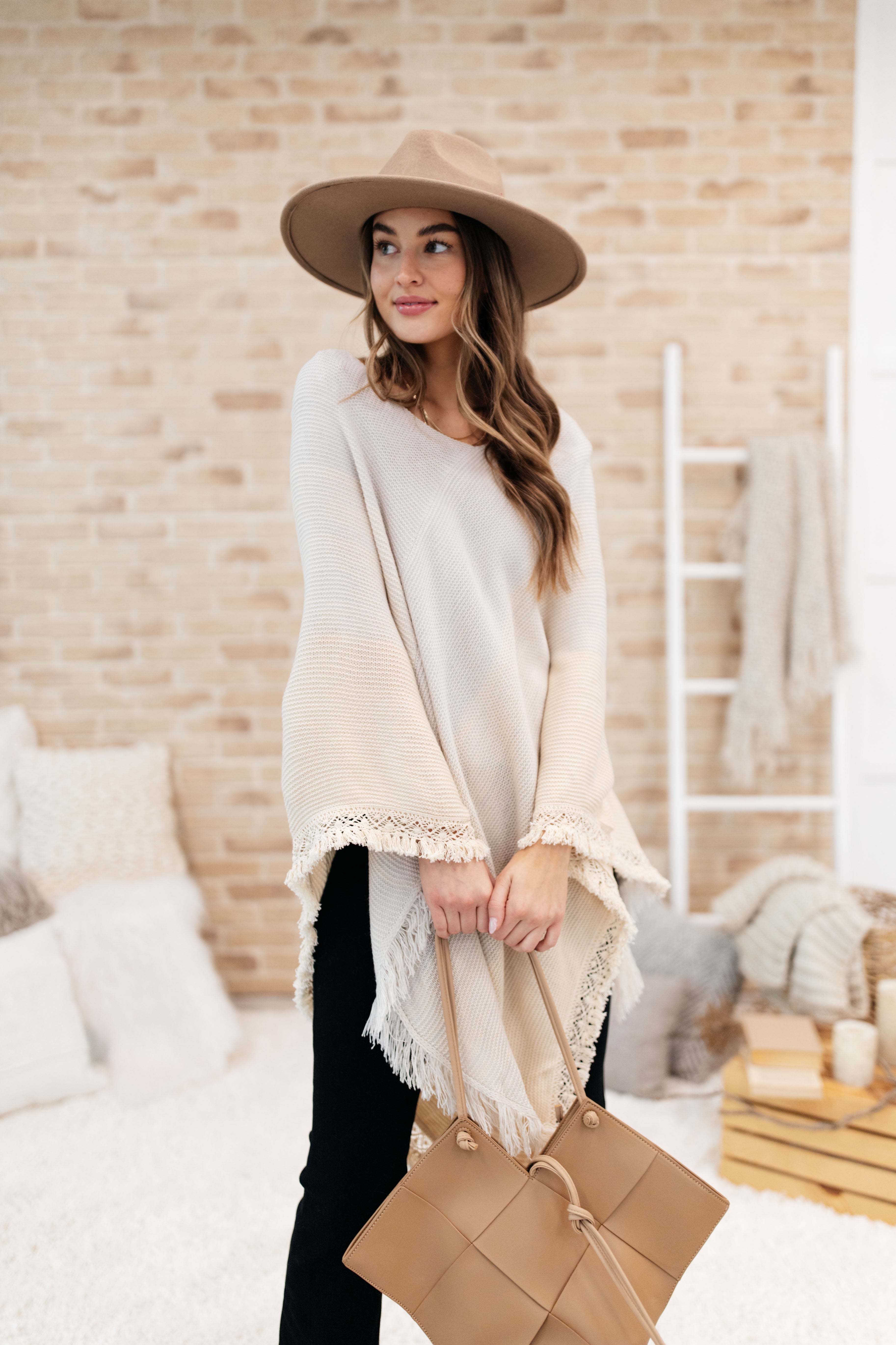 Forever Loved Poncho in Grey