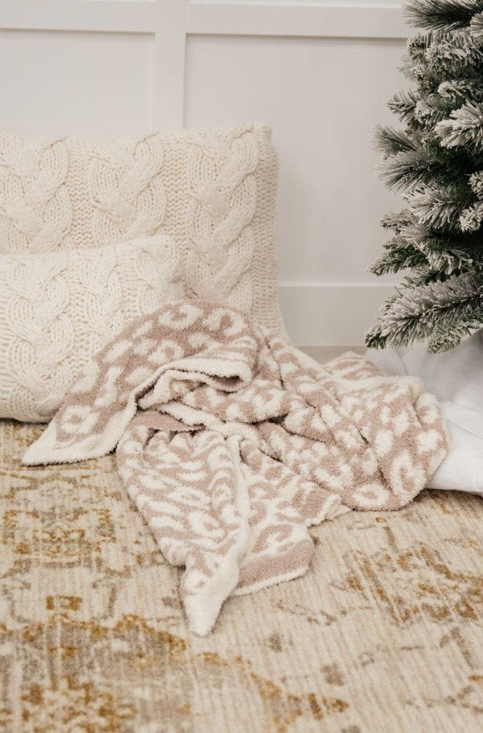 Fuzzy Feeling Blanket in Taupe