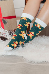 Gingerbread Cookie Christmas Socks